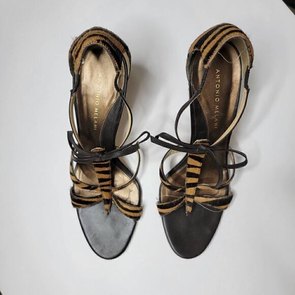 Antonio Melani Panther 12D Faux Fur Bow Heels Size 8.5 - Picture 10 of 11